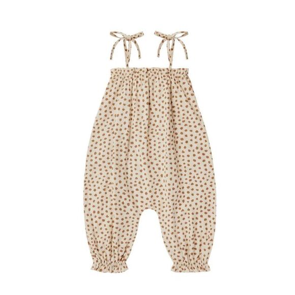 Rylee + Cru Lightweight Polka Dot Spotted Bubble Jumpsuit Size 0-3M - Picture 1 of 6